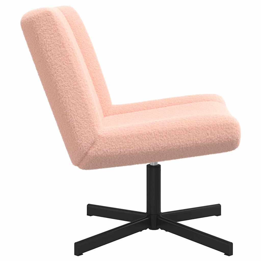 Swivel Chair Pink 63 x 75 x 76 cm Sheepskin