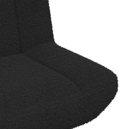 Swivel Chair Black 63 x 75 x 76 cm Sheepskin