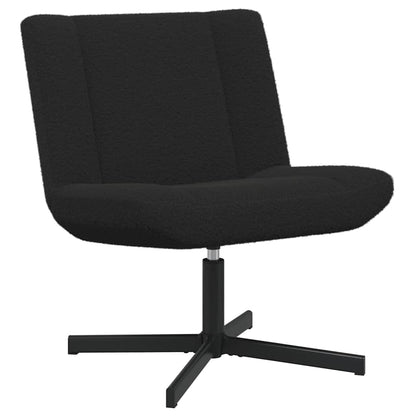 Swivel Chair Black 63 x 75 x 76 cm Sheepskin