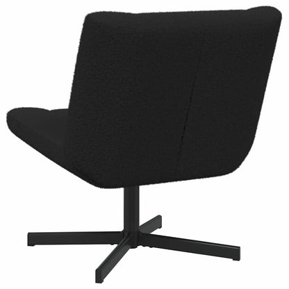Swivel Chair Black 63 x 75 x 76 cm Sheepskin