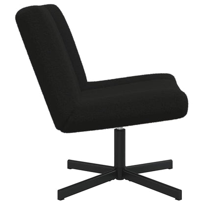 Swivel Chair Black 63 x 75 x 76 cm Sheepskin