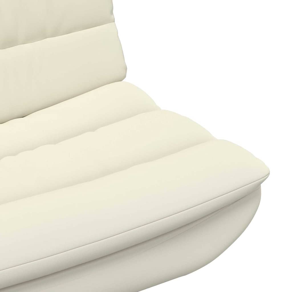 Swivel Chair Cream 63 x 75 x 76 cm Faux leather