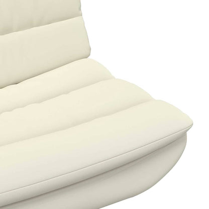 Swivel Chair Cream 63 x 75 x 76 cm Faux leather