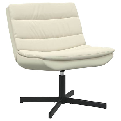 Swivel Chair Cream 63 x 75 x 76 cm Faux leather