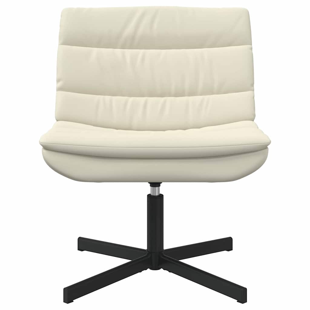 Swivel Chair Cream 63 x 75 x 76 cm Faux leather