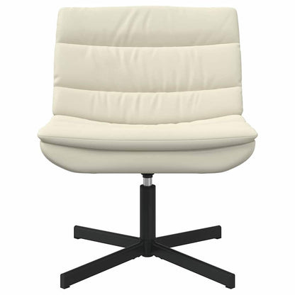 Swivel Chair Cream 63 x 75 x 76 cm Faux leather