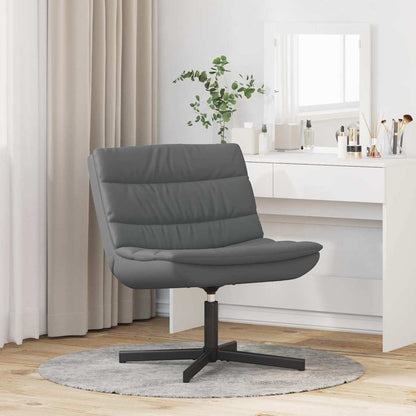 Swivel Chair Grey 63 x 75 x 76 cm PU
