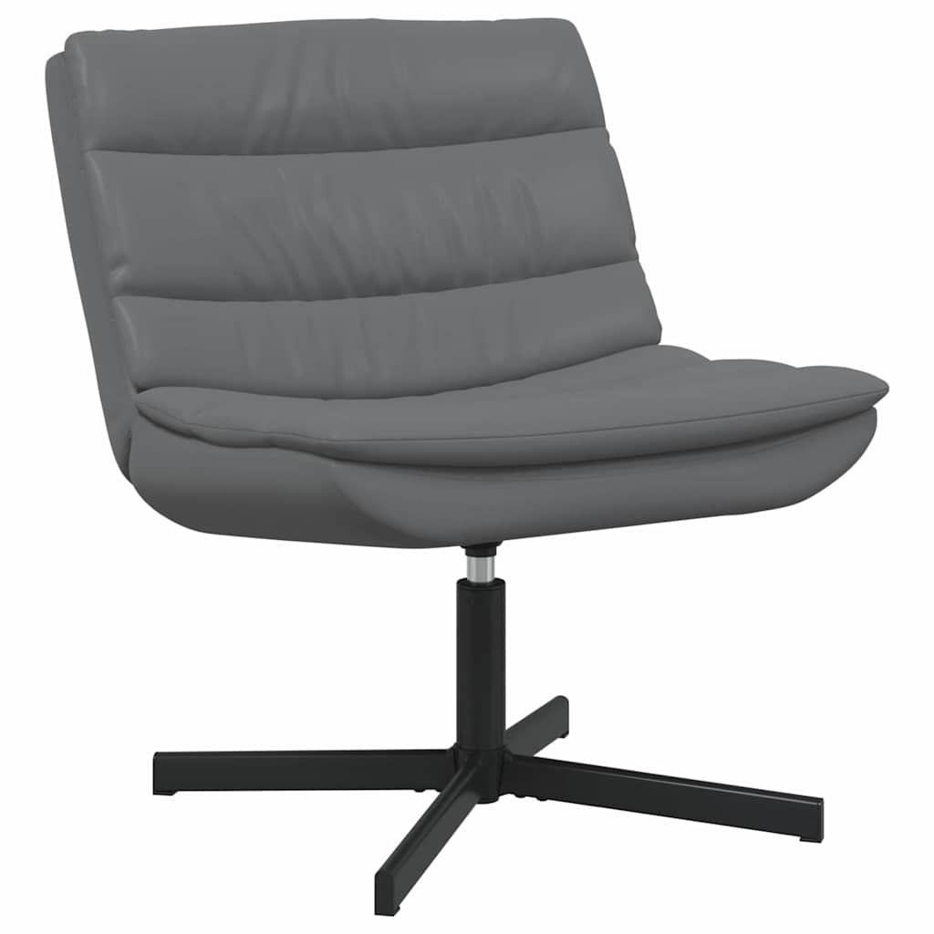Swivel Chair Grey 63 x 75 x 76 cm PU