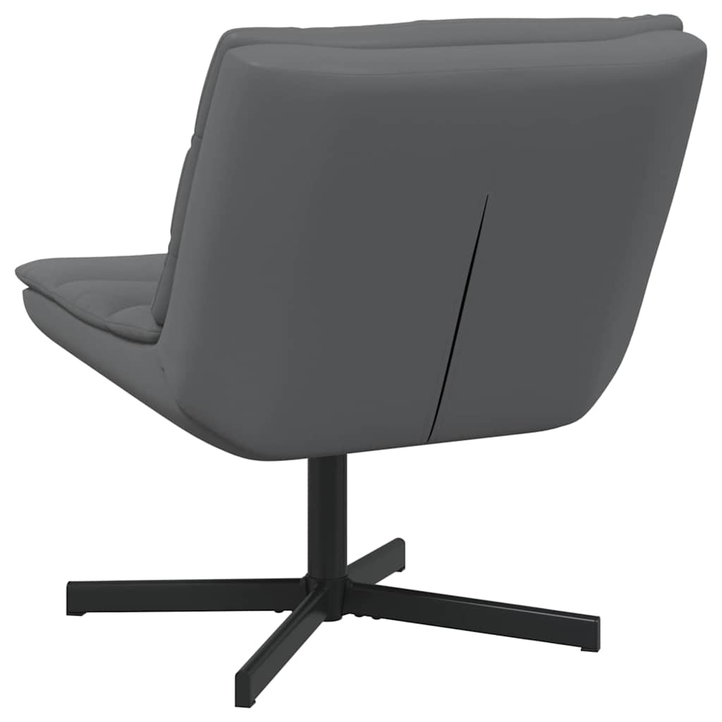 Swivel Chair Grey 63 x 75 x 76 cm PU