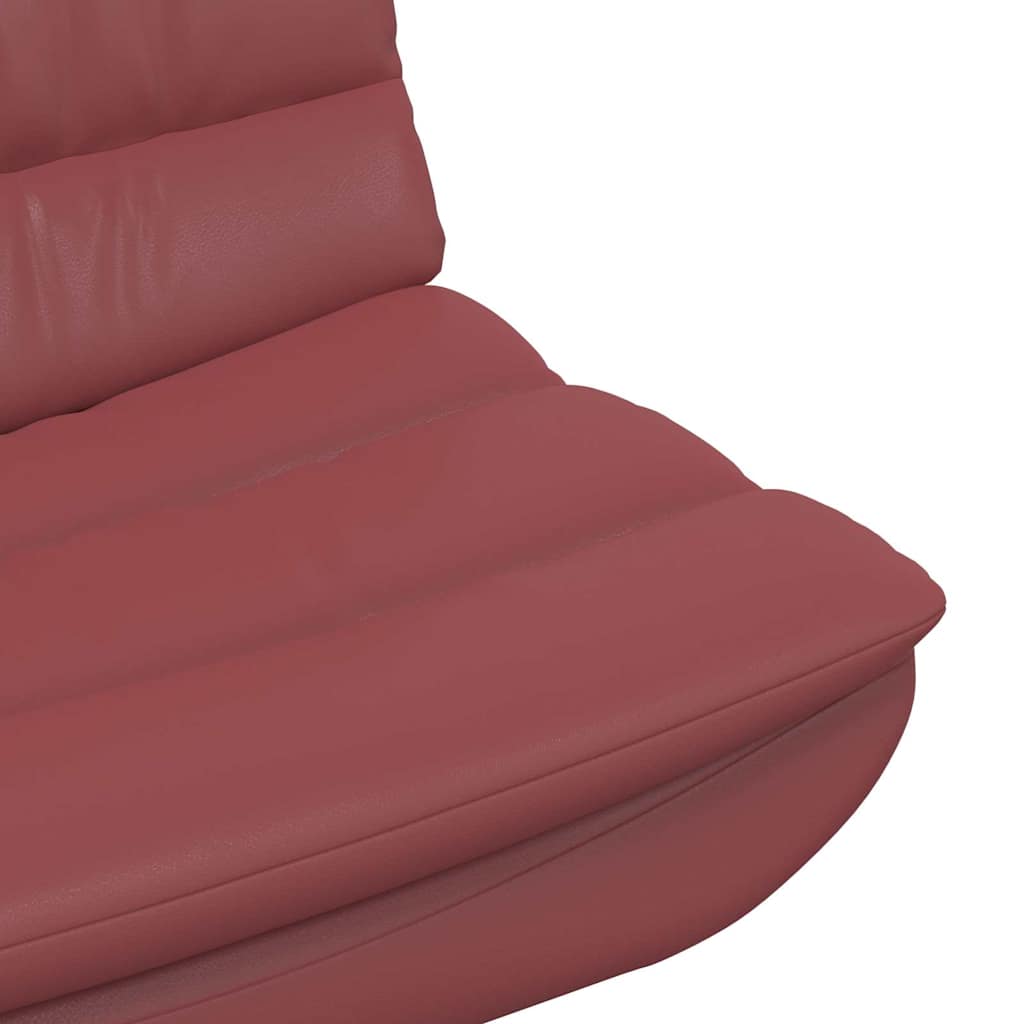 Swivel Chair Wine red 63 x 75 x 76 cm Faux leather