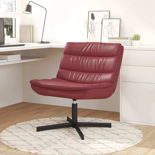Swivel Chair Wine red 63 x 75 x 76 cm Faux leather