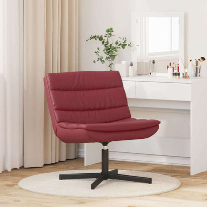 Swivel Chair Wine red 63 x 75 x 76 cm Faux leather