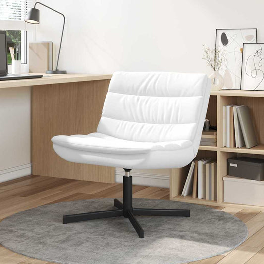 Swivel Chair White 63 x 75 x 76 cm Faux leather