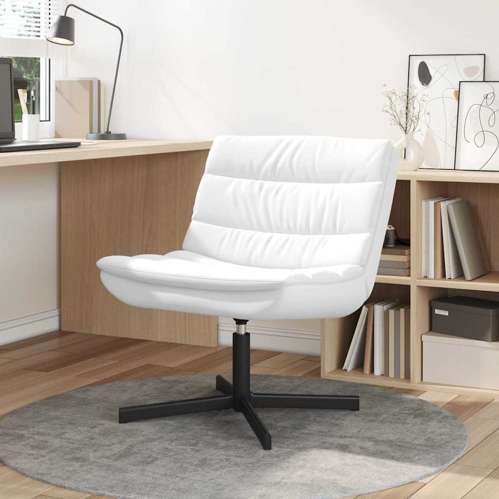Swivel Chair White 63 x 75 x 76 cm PU