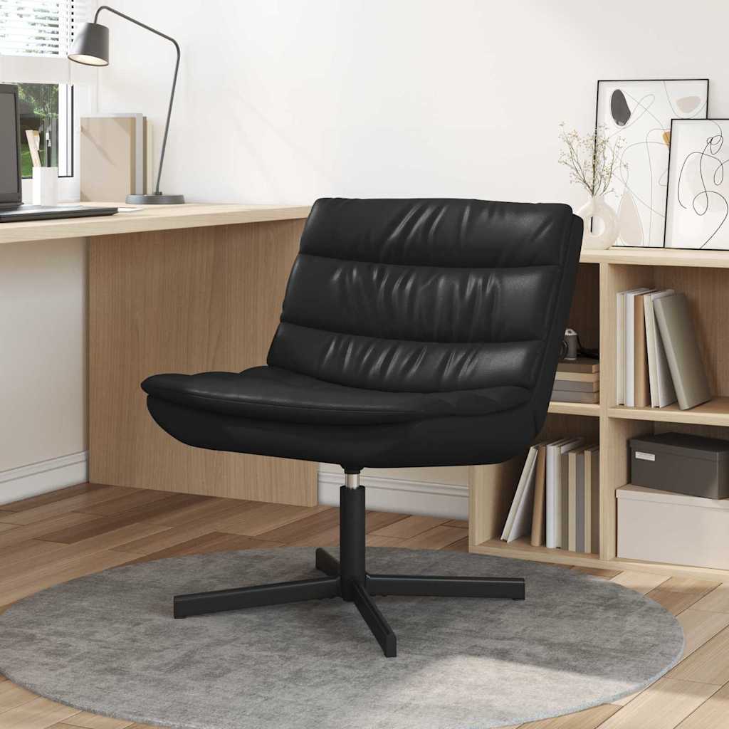 Swivel Chair Black 63 x 75 x 76 cm Shiny PU