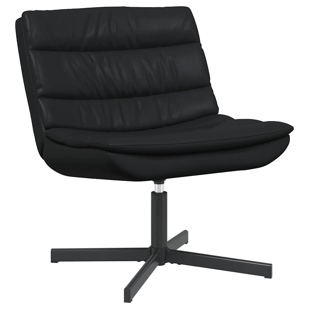 Swivel Chair Black 63 x 75 x 76 cm Shiny PU