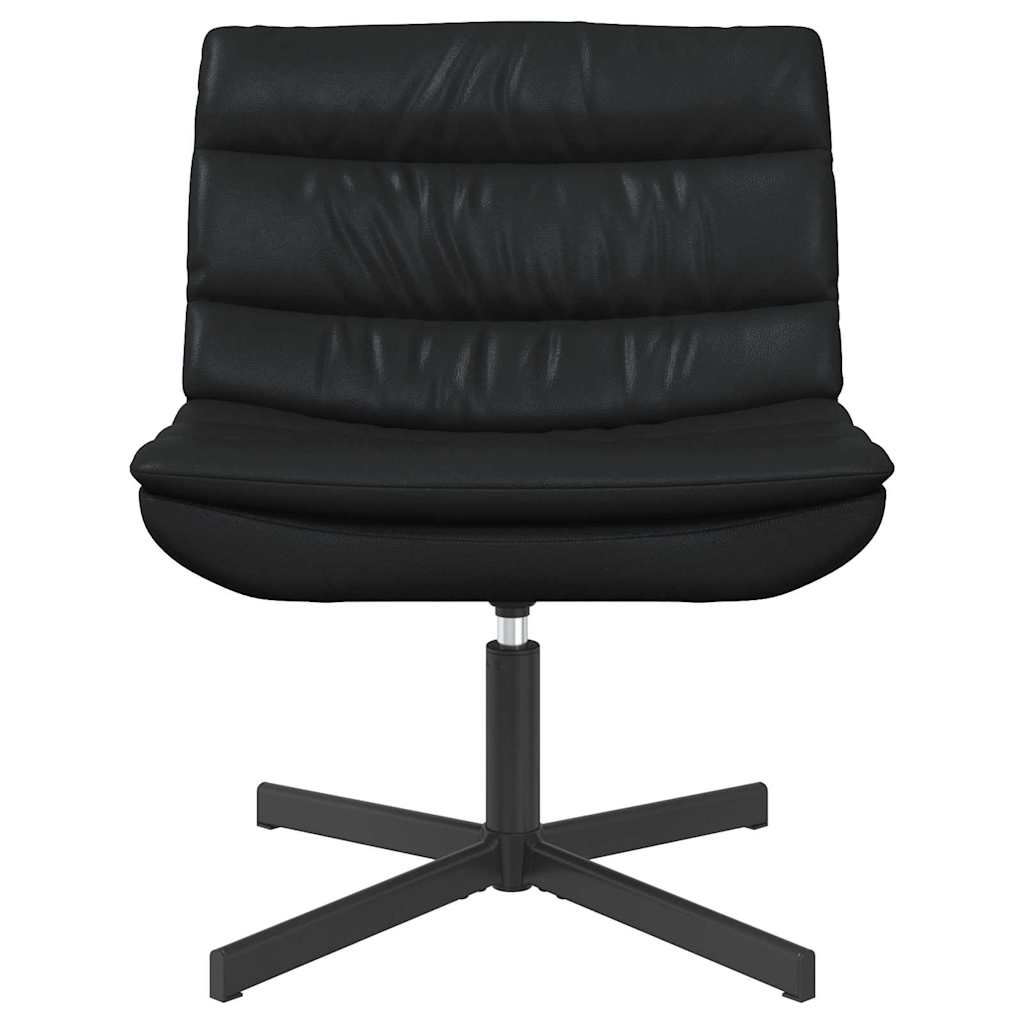 Swivel Chair Black 63 x 75 x 76 cm Shiny PU
