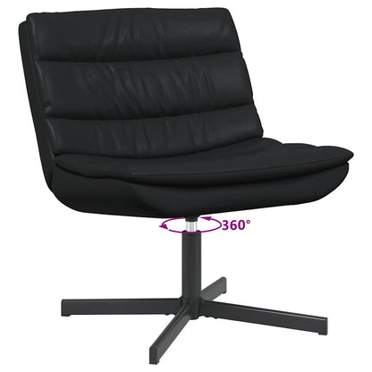 Swivel Chair Black 63 x 75 x 76 cm Shiny PU
