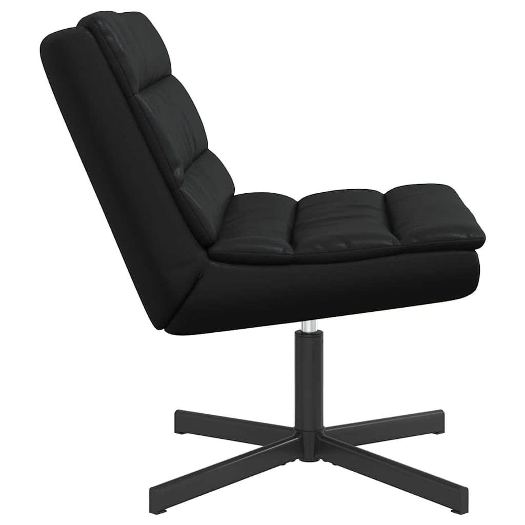 Swivel Chair Black 63 x 75 x 76 cm Shiny PU