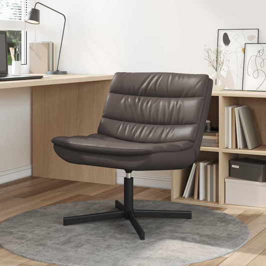 Swivel Chair Brown 63 x 75 x 76 cm Faux leather