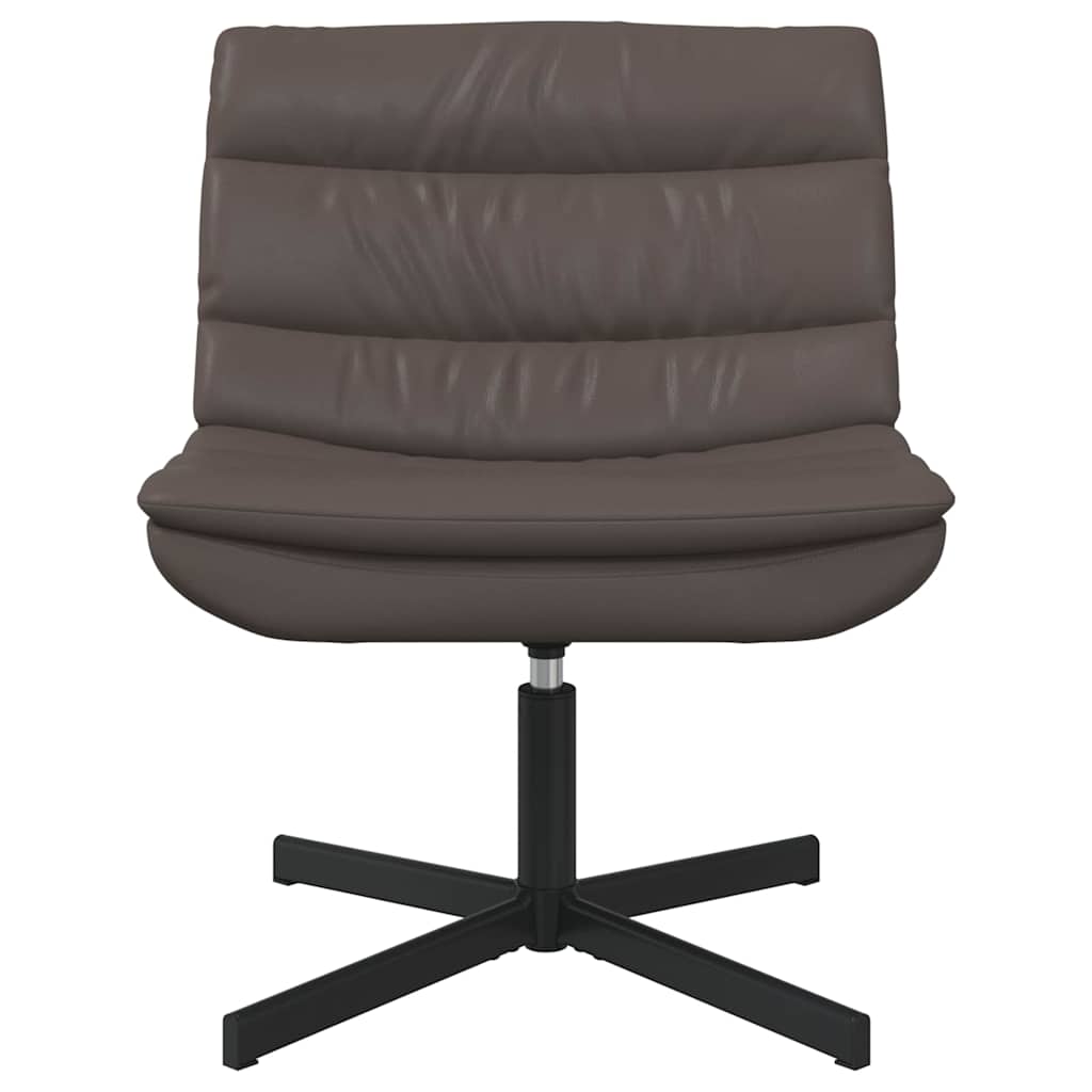 Swivel Chair Brown 63 x 75 x 76 cm Shiny PU
