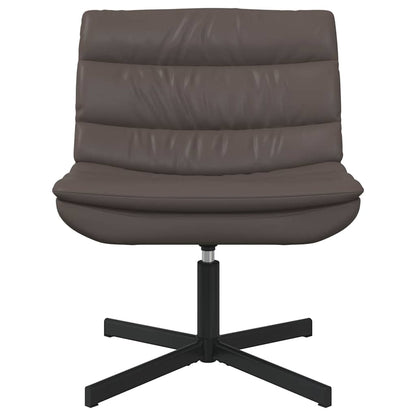 Swivel Chair Brown 63 x 75 x 76 cm Shiny PU