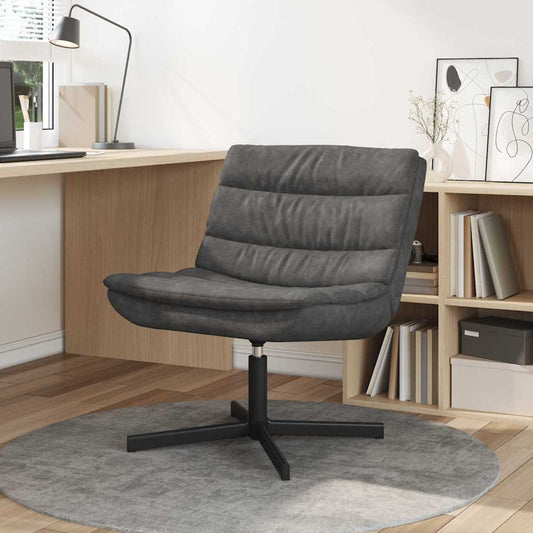 Swivel Chair Black 63 x 75 x 76 cm Faux leather