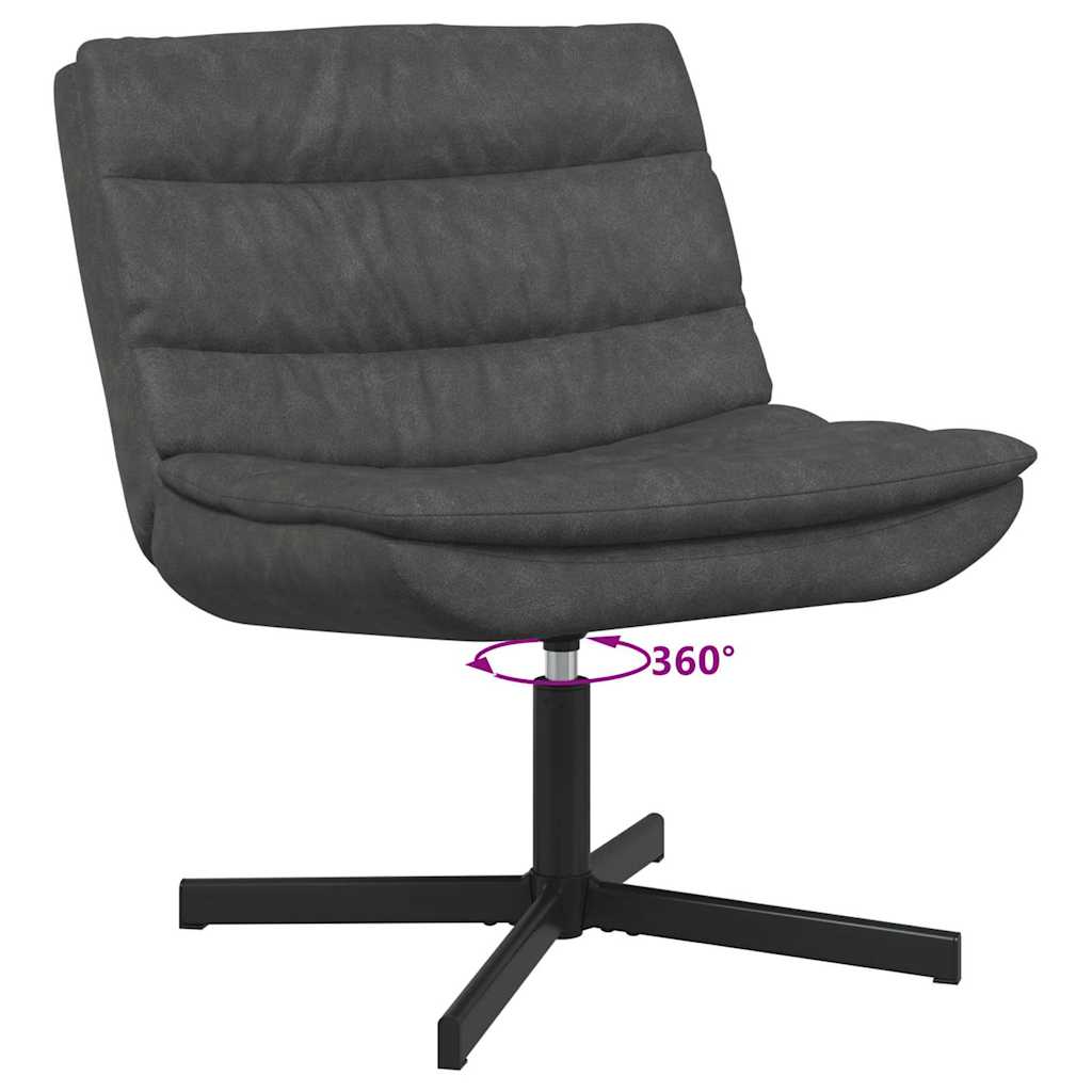 Swivel Chair Black 63 x 75 x 76 cm Antique PU
