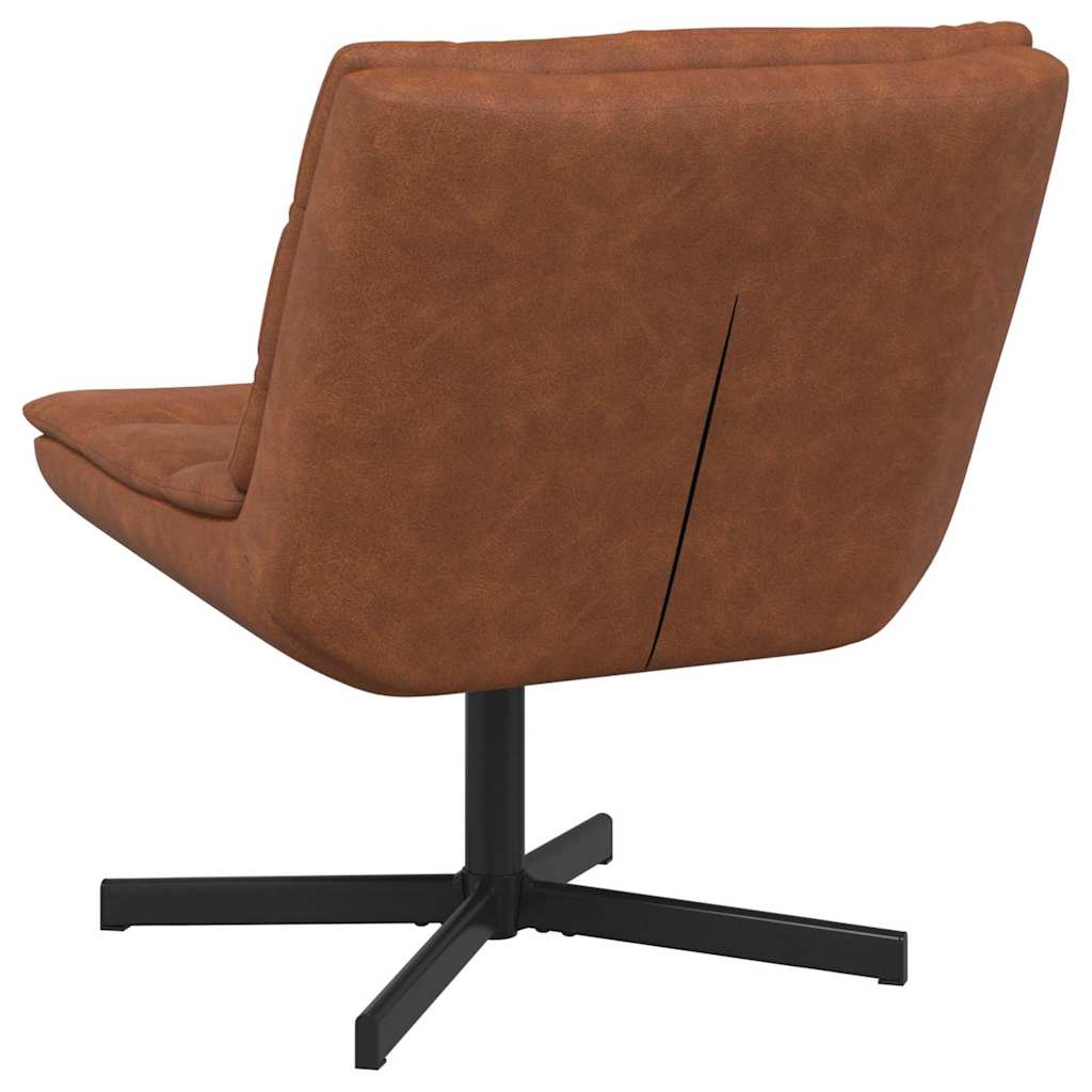Swivel Chair Brown 63 x 75 x 76 cm Antique PU