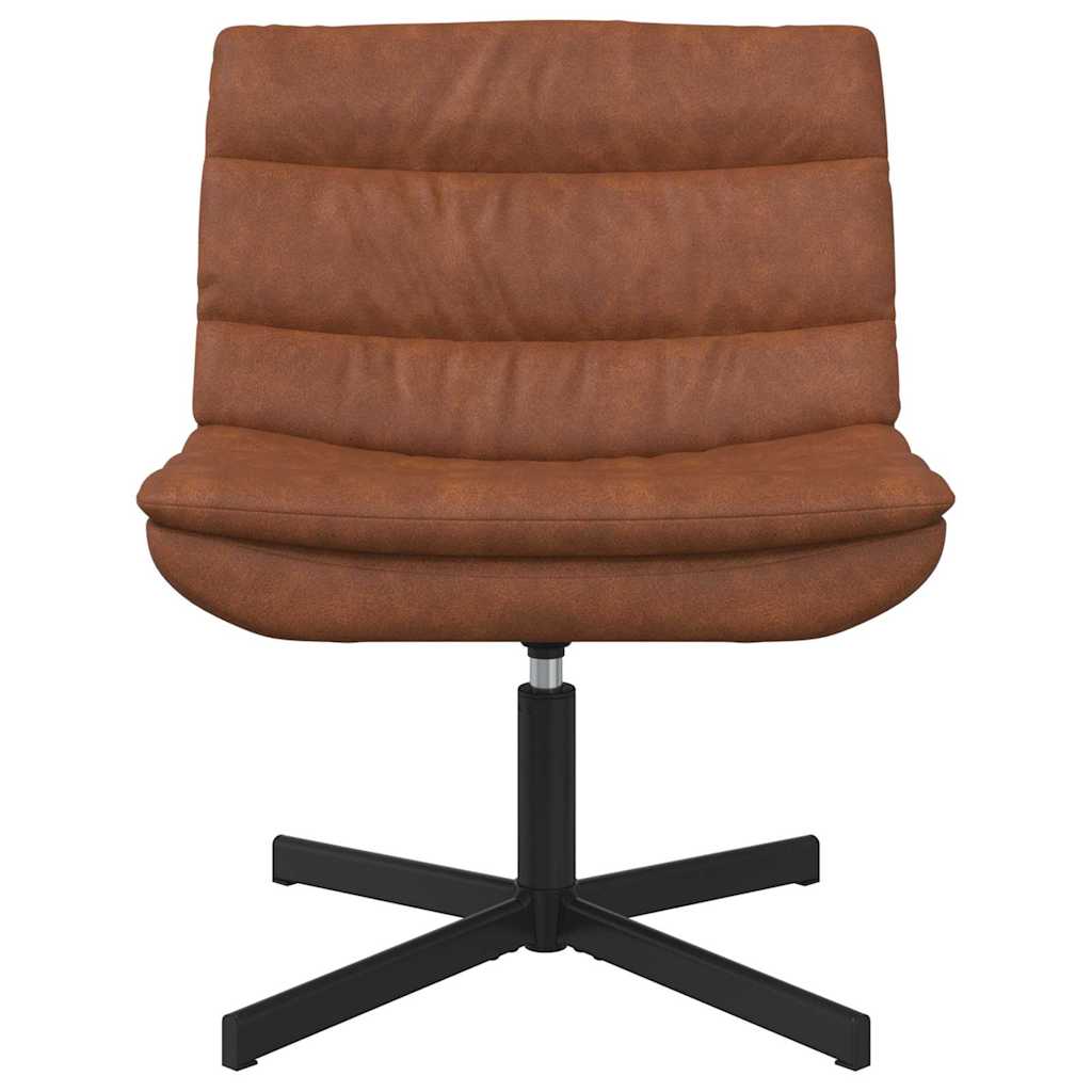 Swivel Chair Brown 63 x 75 x 76 cm Antique PU