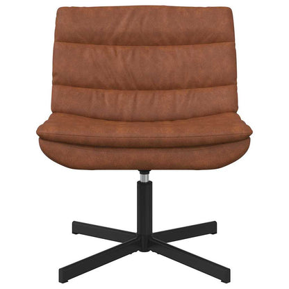 Swivel Chair Brown 63 x 75 x 76 cm Antique PU