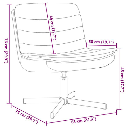 Swivel Chair Light grey 63 x 75 x 76 cm Fabric