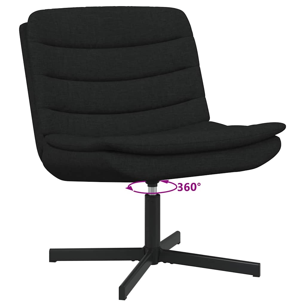 Swivel Chair Black 63 x 75 x 76 cm Fabric