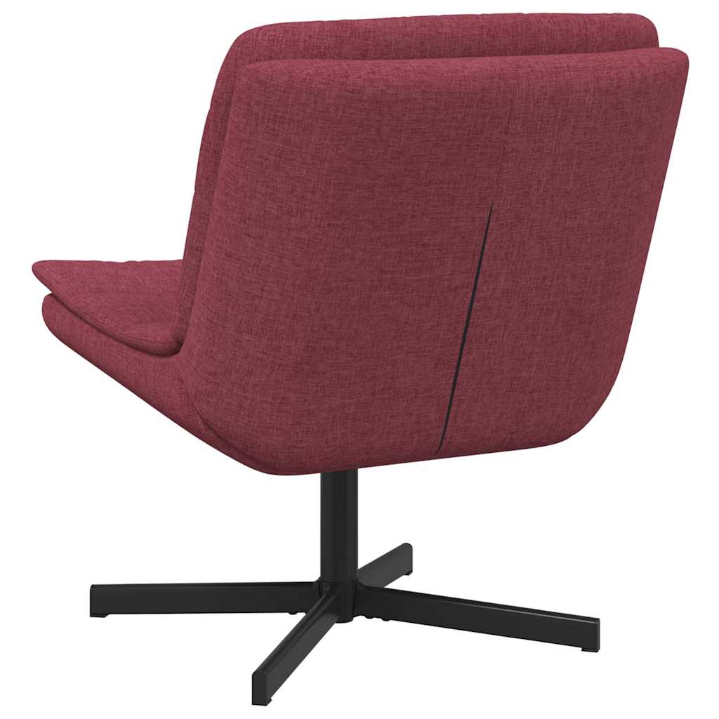 Swivel Chair Wine Red 63 x 75 x 76 cm Fabric