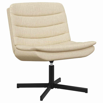 Swivel Chair Cream 63 x 75 x 76 cm Fabric