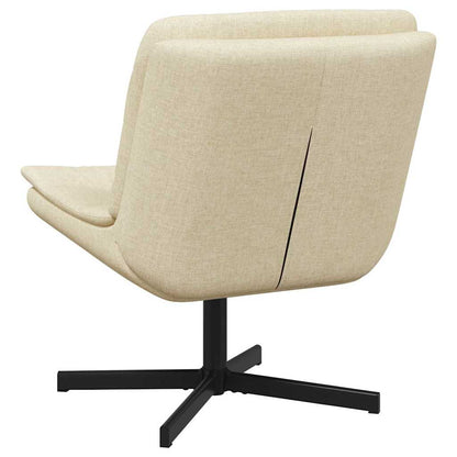 Swivel Chair Cream 63 x 75 x 76 cm Fabric