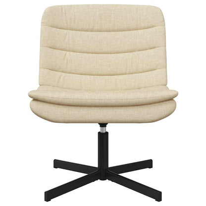 Swivel Chair Cream 63 x 75 x 76 cm Fabric