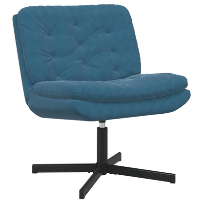 Swivel Relaxing Chair with Cushion Blue 63 x 75 x 76 cm Velvet