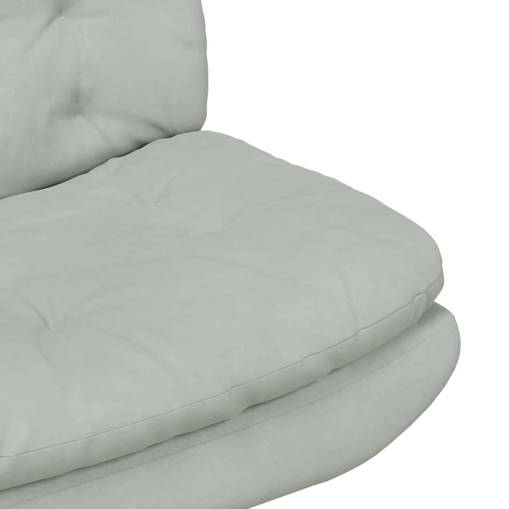 Swivel Relaxing Chair Other Light grey 63 x 75 x 76 cm Velvet