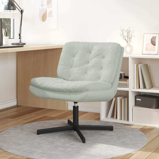Swivel Relaxing Chair Other Light grey 63 x 75 x 76 cm Velvet