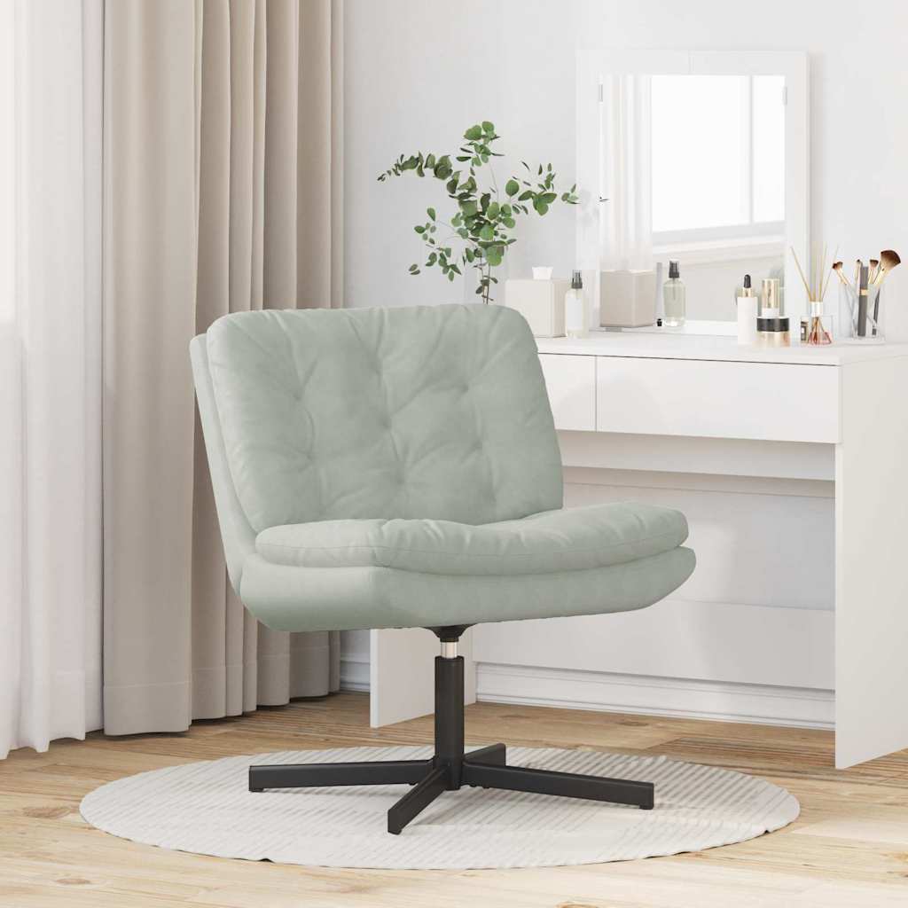 Swivel Relaxing Chair Other Light grey 63 x 75 x 76 cm Velvet