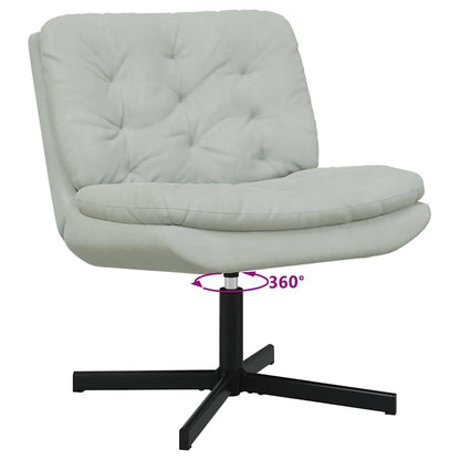 Swivel Relaxing Chair Other Light grey 63 x 75 x 76 cm Velvet