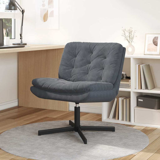 Swivel Relaxing Chair Other Dark grey 63 x 75 x 76 cm Velvet