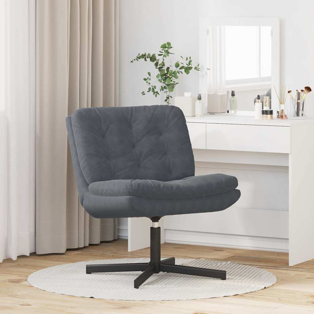 Swivel Relaxing Chair Other Dark grey 63 x 75 x 76 cm Velvet