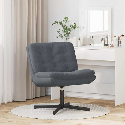 Swivel Relaxing Chair Other Dark grey 63 x 75 x 76 cm Velvet