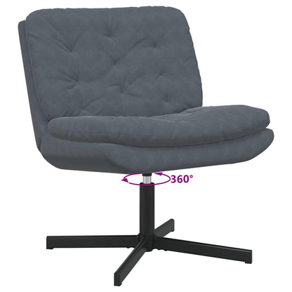 Swivel Relaxing Chair Other Dark grey 63 x 75 x 76 cm Velvet
