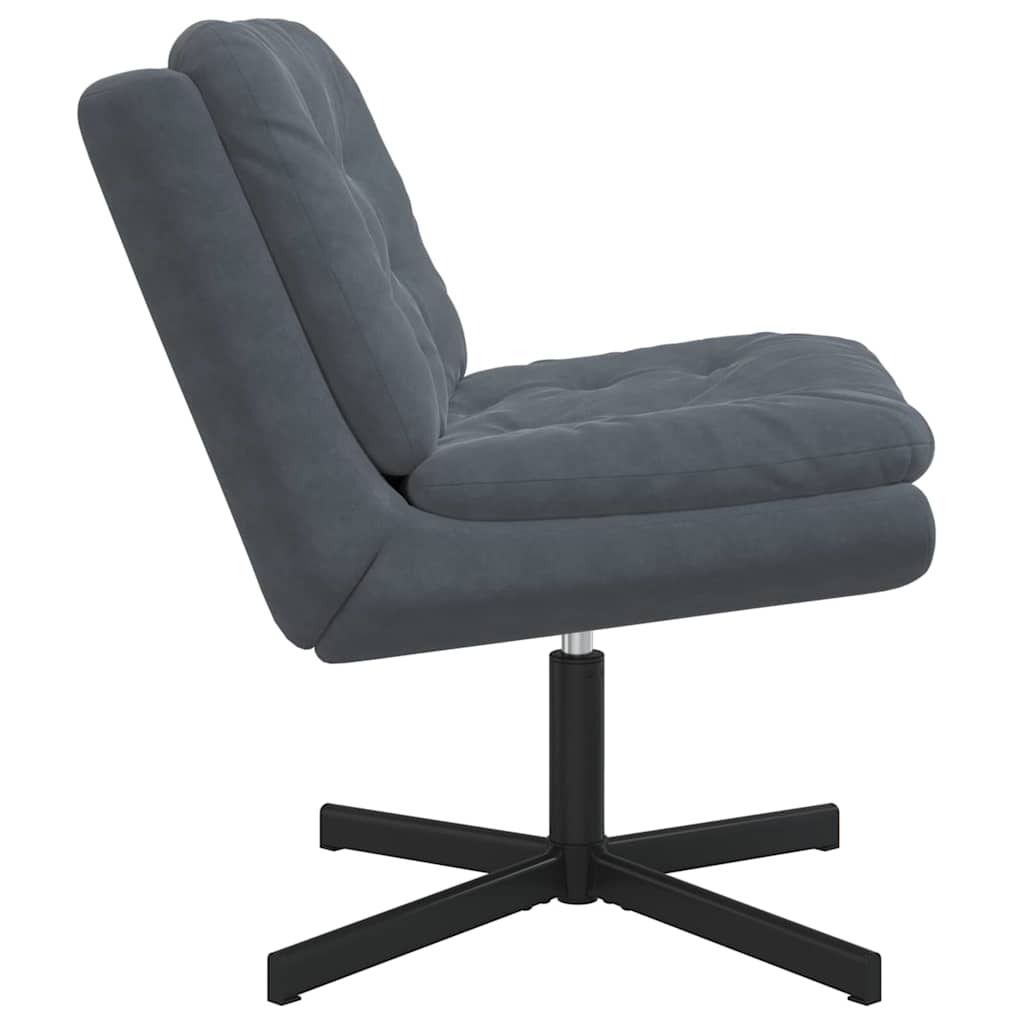 Swivel Relaxing Chair Other Dark grey 63 x 75 x 76 cm Velvet