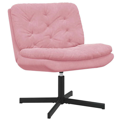 Swivel Relaxing Chair with Cushion Pink 63 x 75 x 76 cm Velvet