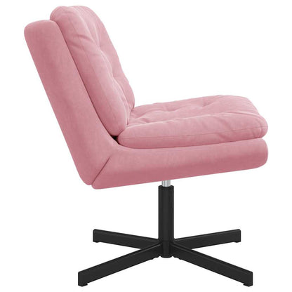 Swivel Relaxing Chair with Cushion Pink 63 x 75 x 76 cm Velvet