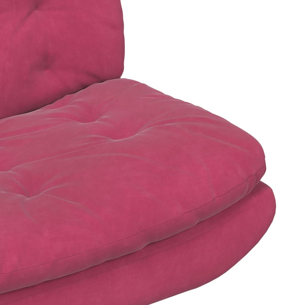 Swivel Relaxing Chair Other Wine red 63 x 75 x 76 cm Velvet